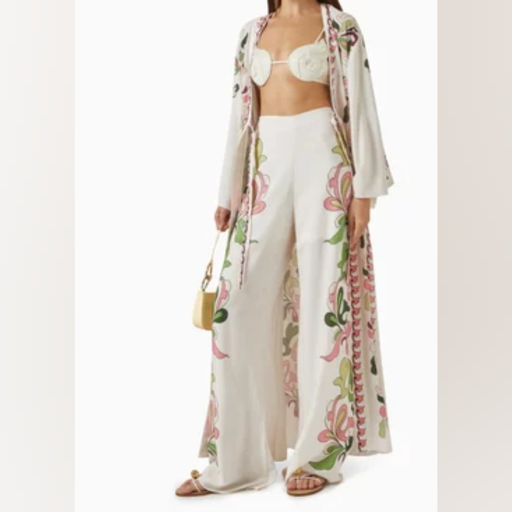Adriana Degreas Wide-leg Pants NWT Sz 6 8 - Picture 5 of 7